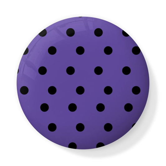 Black Polka Dot on Purple Bone China Trinket Pot