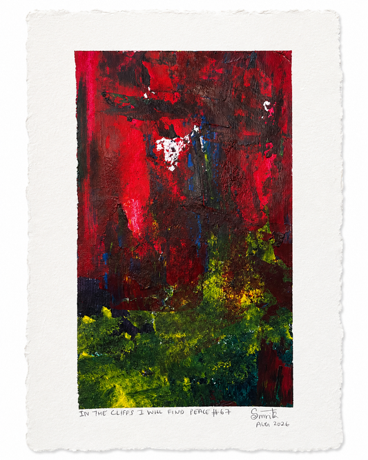 In the cliffs I will find peace #67 - Artist Acrylic Painting (frame not included)