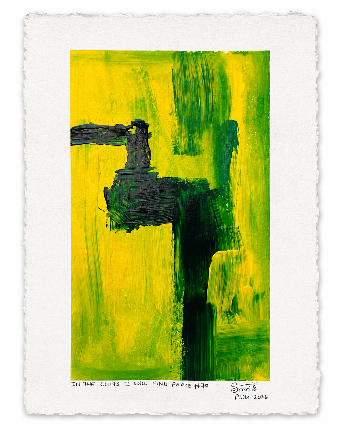 In the cliffs I will find peace #70 - Artist Acrylic Painting (frame not included)
