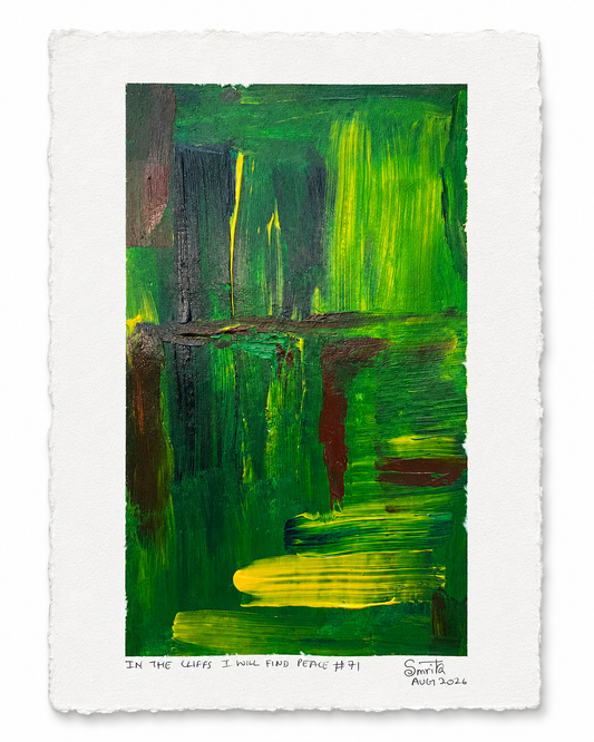 In the cliffs I will find peace #71 - Artist Acrylic Painting (frame not included)