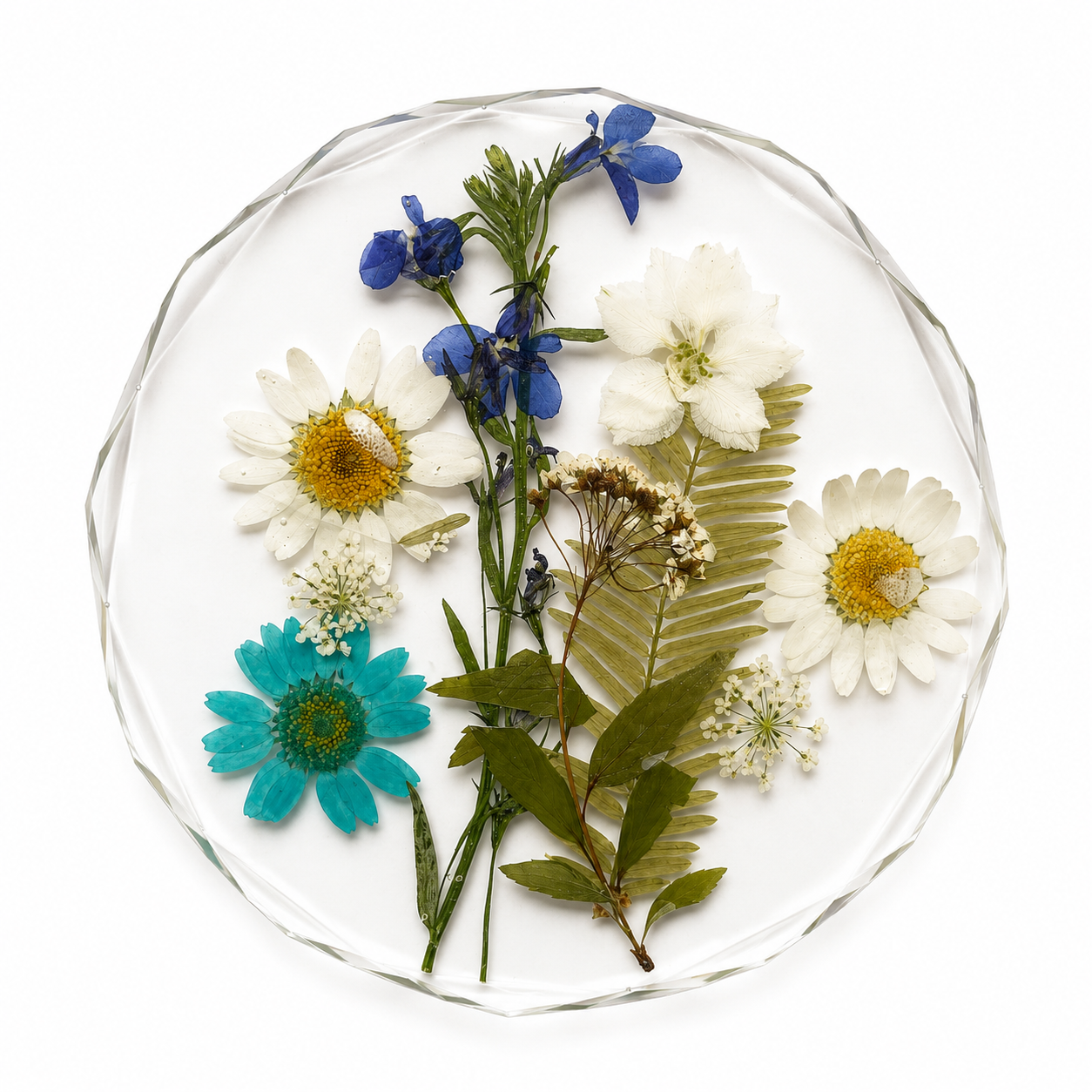 Artist Handcrafted Resin Pressed Flower - Coaster #5