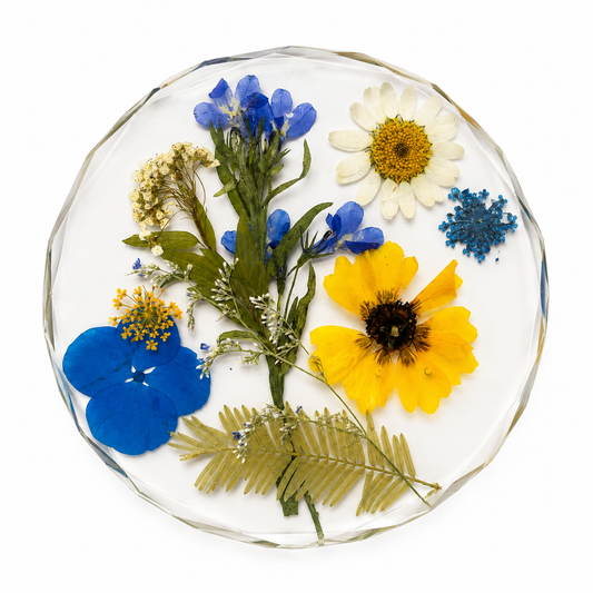 Artist Handcrafted Resin Pressed Flower - Coaster #6