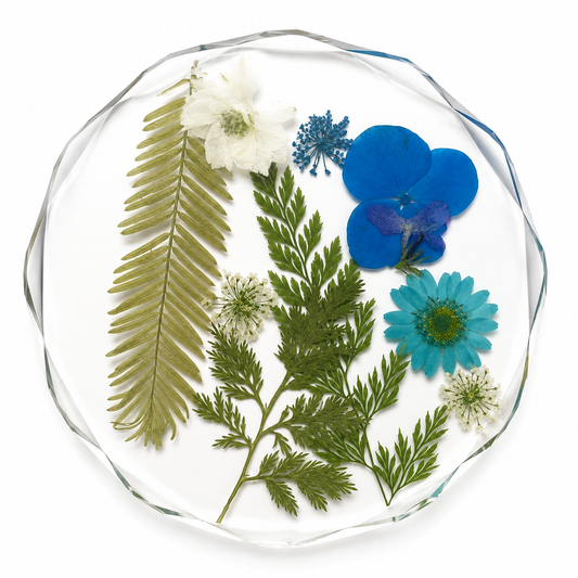 Artist Handcrafted Resin Pressed Flower - Coaster #7