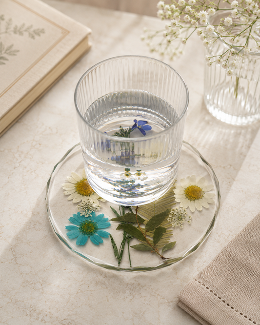 Artist Handcrafted Resin Pressed Flower - Coaster #5