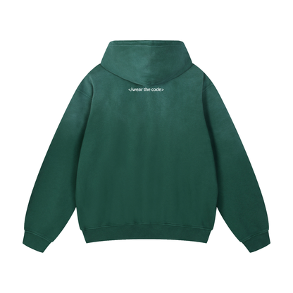 </wear the code> Heavyweight Sunfade Oversized Hoodie Designed by Smrita Jain