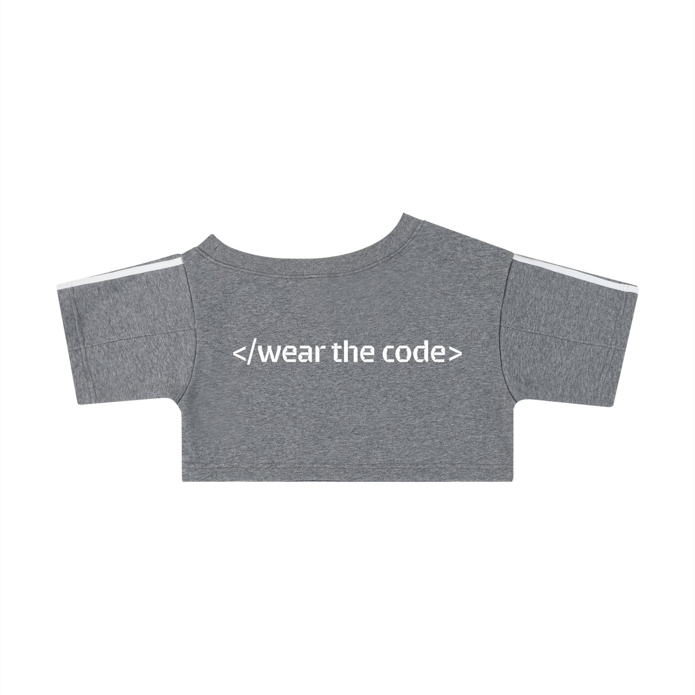 </wear the code> Women's Off-the-Shoulder Crop T-Shirt