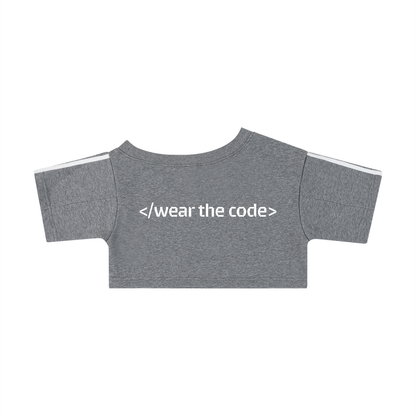 </wear the code> Women's Off-the-Shoulder Crop T-Shirt