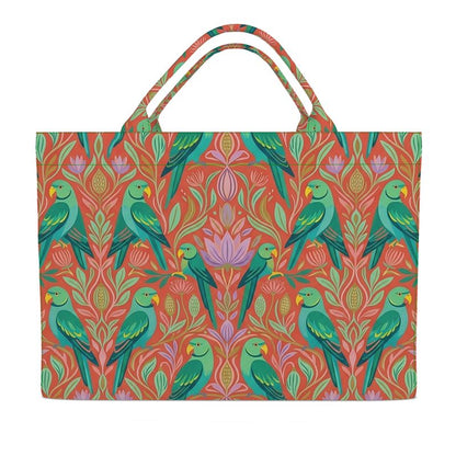 Botanical Parrot Carryall Tote Bags