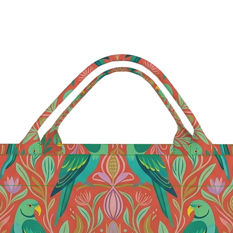 Botanical Parrot Carryall Tote Bags