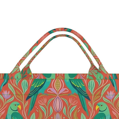 Botanical Parrot Carryall Tote Bags