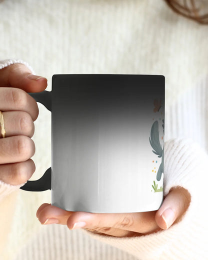 Elmyra the Grey Cat with Butterflies Magic Mug (reveal design on heat)