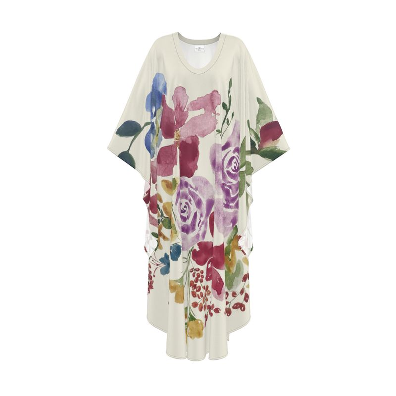 Floral patterned dress on a white background
