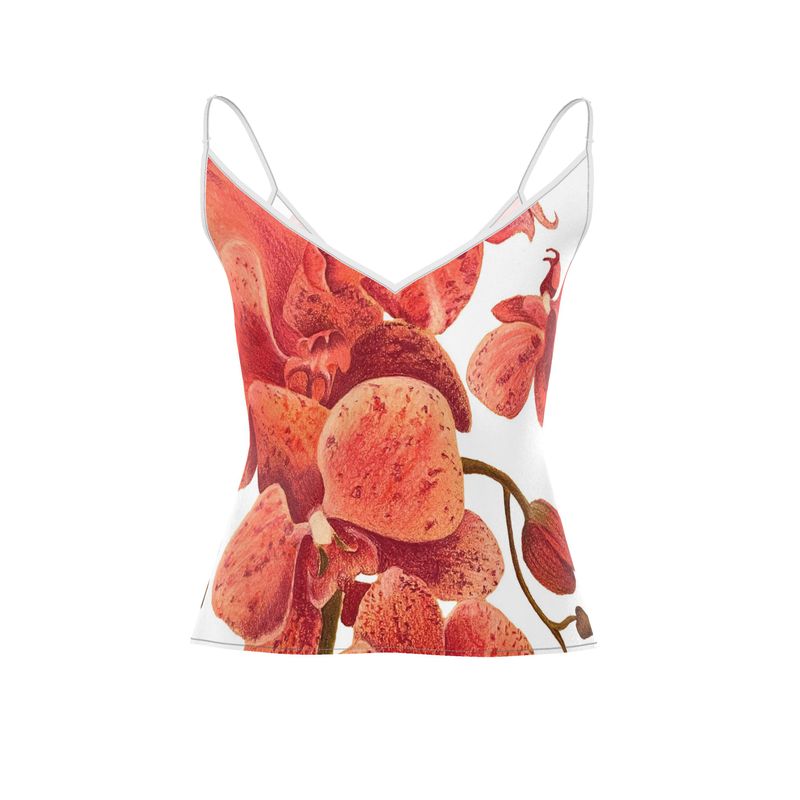 Botanical Orchid Strappy Camisole For Women (from XXS to 7XL)