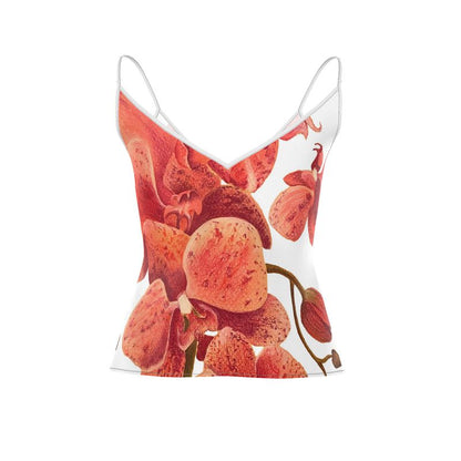 Botanical Orchid Strappy Camisole For Women (from XXS to 7XL)