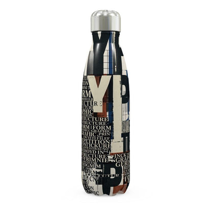 Typographic Stainless Steel Thermal Bottle