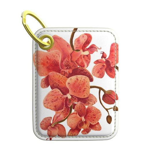 Botanical Orchids Premium Painted Edge Keyring
