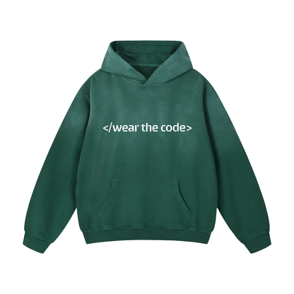 </wear the code> Heavyweight Sunfade Oversized Hoodie Designed by Smrita Jain