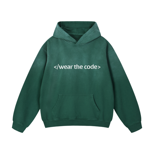 </wear the code> Heavyweight Sunfade Oversized Hoodie Designed by Smrita Jain