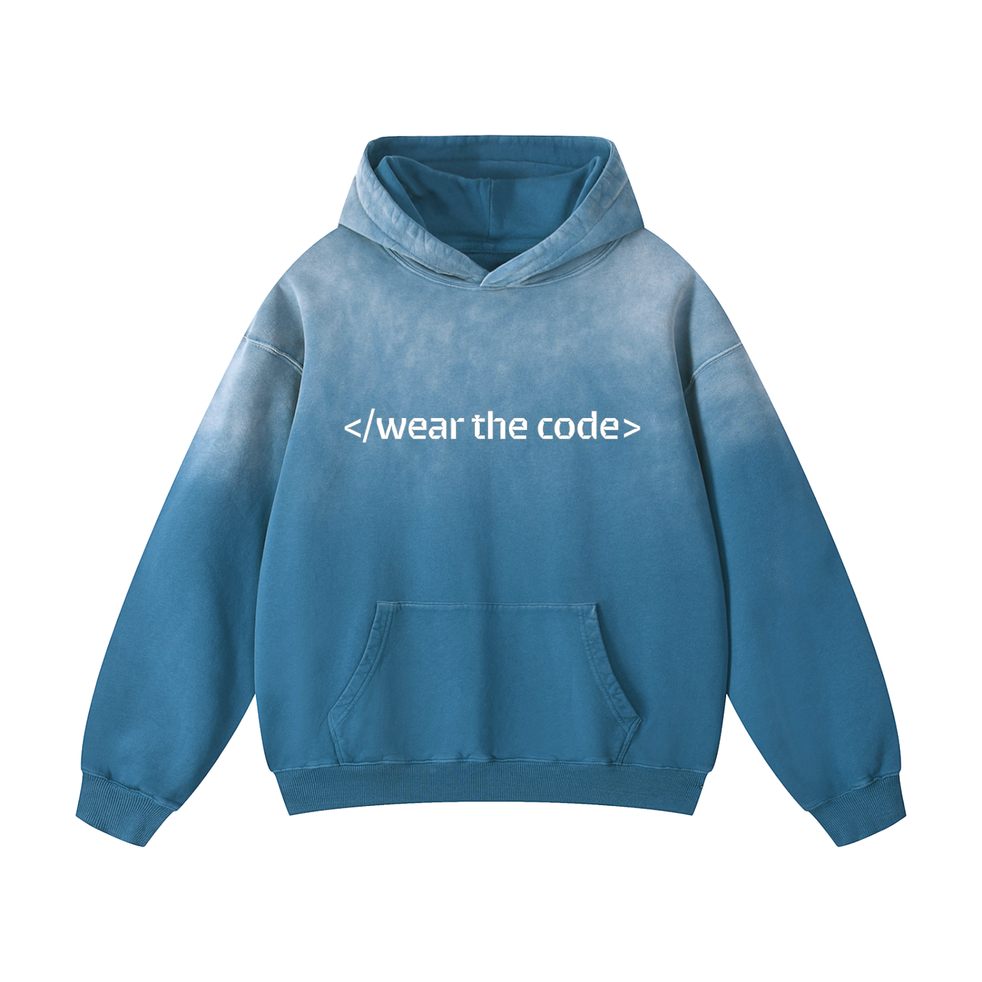 </wear the code> Heavyweight Sunfade Oversized Hoodie Designed by Smrita Jain
