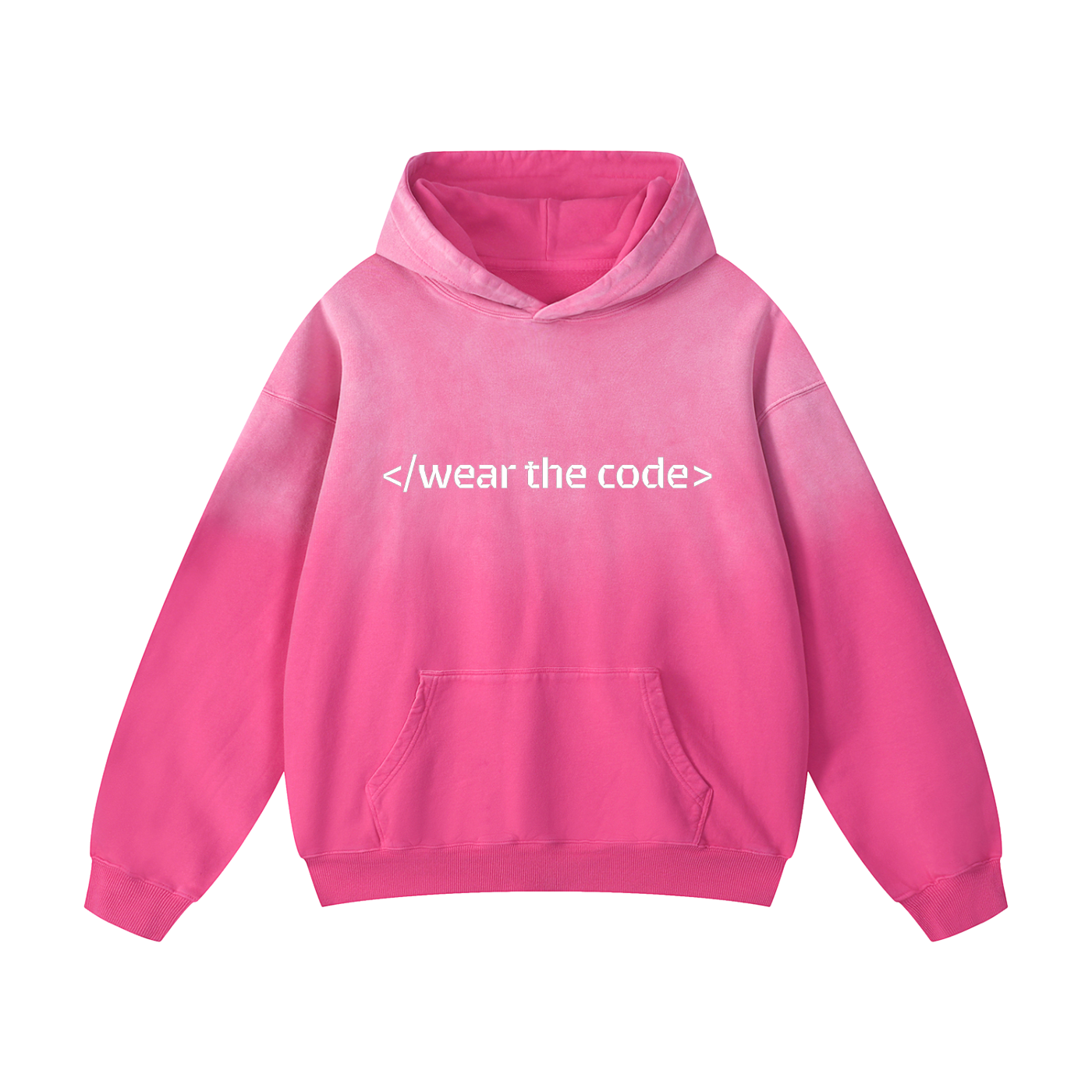 </wear the code> Heavyweight Sunfade Oversized Hoodie Designed by Smrita Jain
