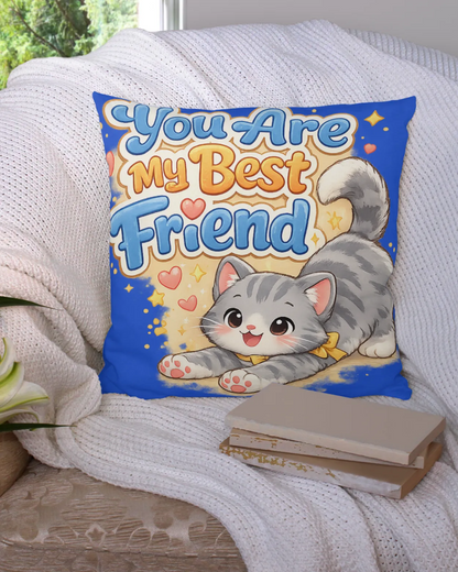 Elmya - You are my best friend Cotton Pillow