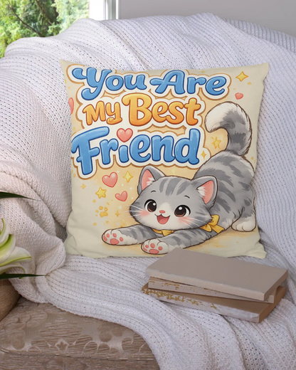 Elmya - You are my best friend Cotton Pillow
