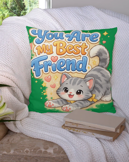 Elmya - You are my best friend Cotton Pillow