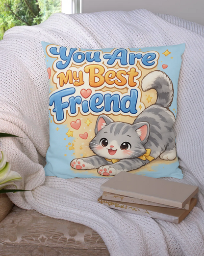 Elmya - You are my best friend Cotton Pillow