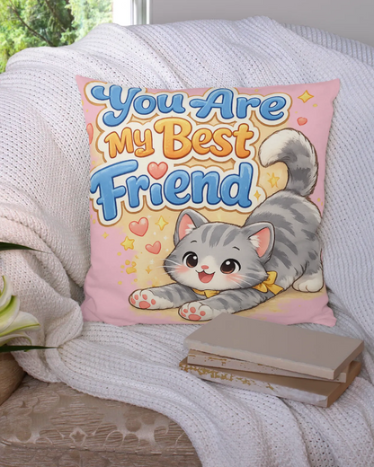 Elmya - You are my best friend Cotton Pillow