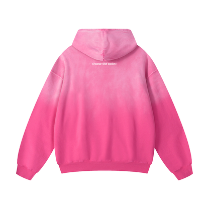 </wear the code> Heavyweight Sunfade Oversized Hoodie Designed by Smrita Jain