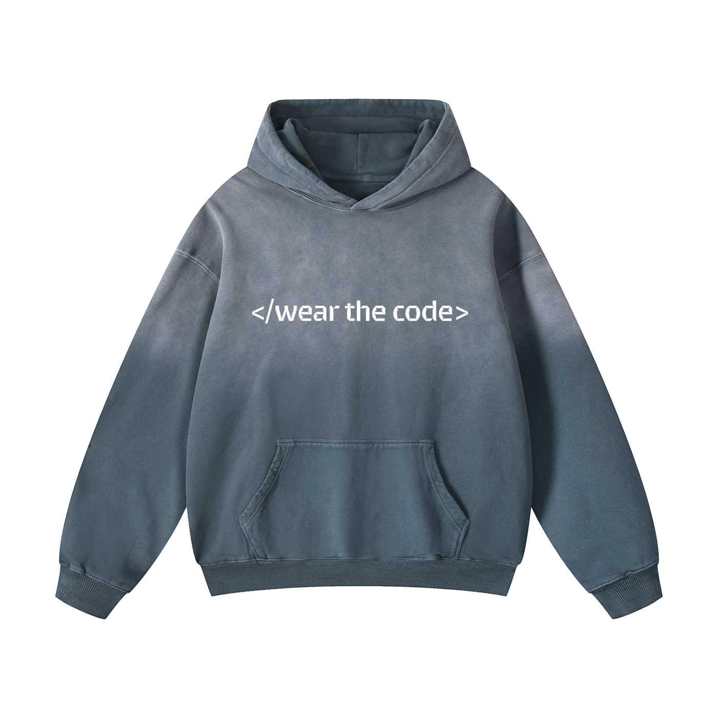 </wear the code> Heavyweight Sunfade Oversized Hoodie Designed by Smrita Jain