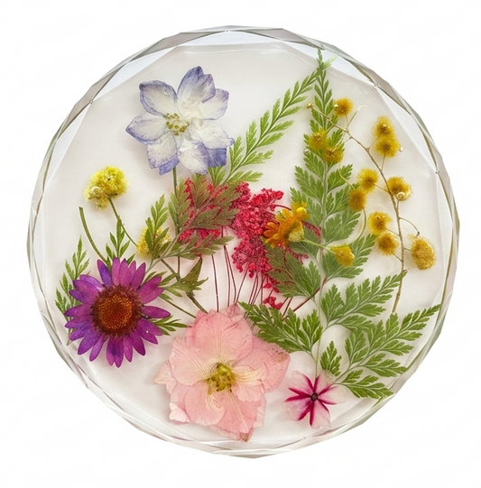 Artist Handcrafted Resin Pressed Flower - Coaster #2