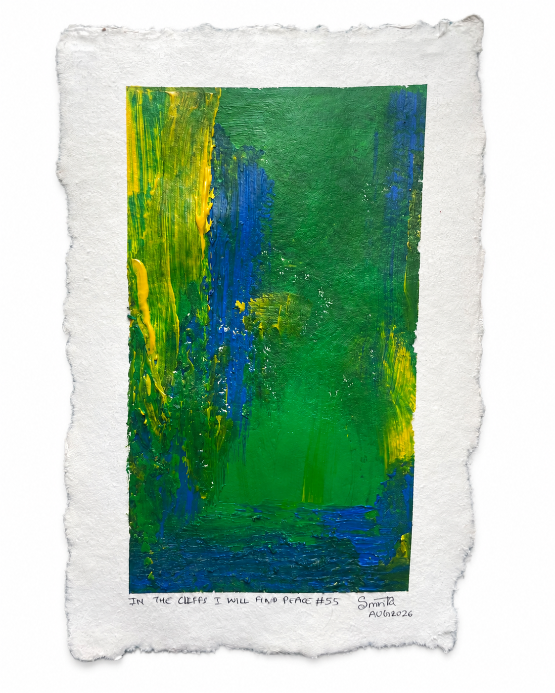 In the cliffs I will find peace #55 - Artist Acrylic Painting (frame not included)