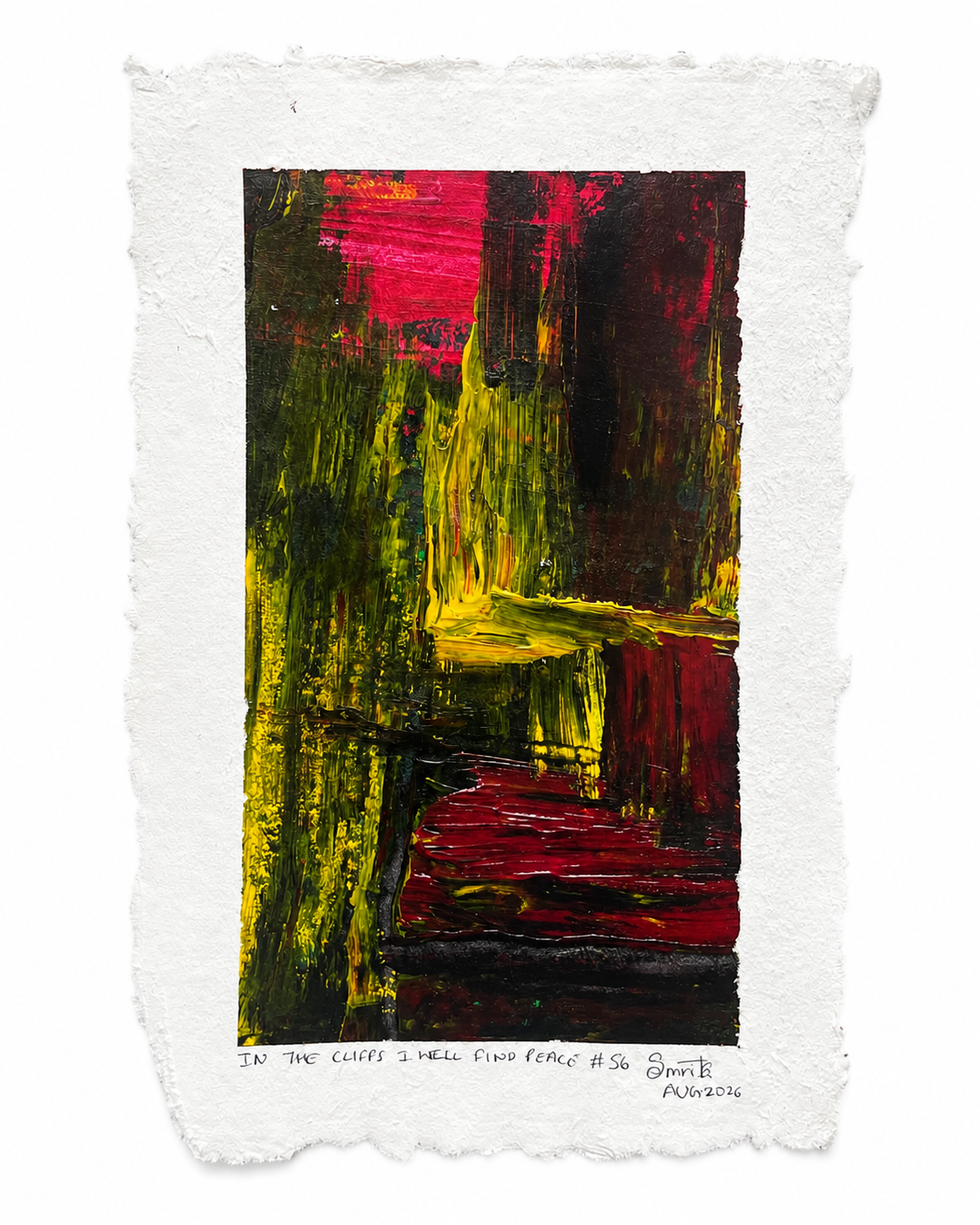 In the cliffs I will find peace #56 - Artist Acrylic Painting (frame not included)