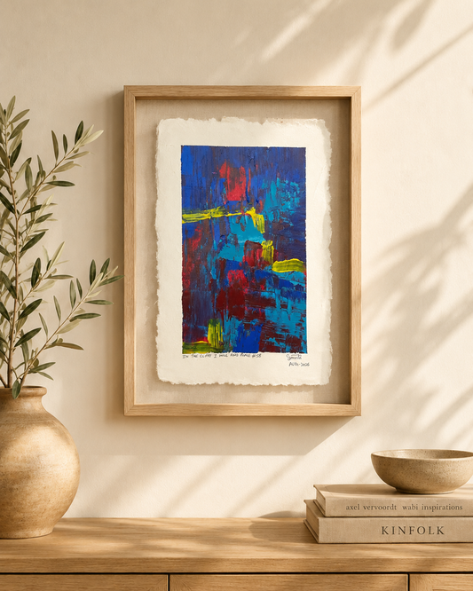 In the cliffs I will find peace #58 - Artist Acrylic Painting (frame not included)