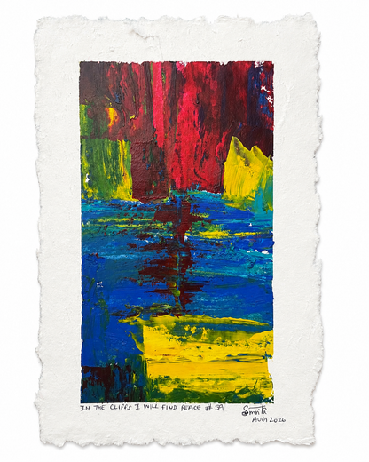 In the cliffs I will find peace #59 - Artist Acrylic Painting (frame not included)