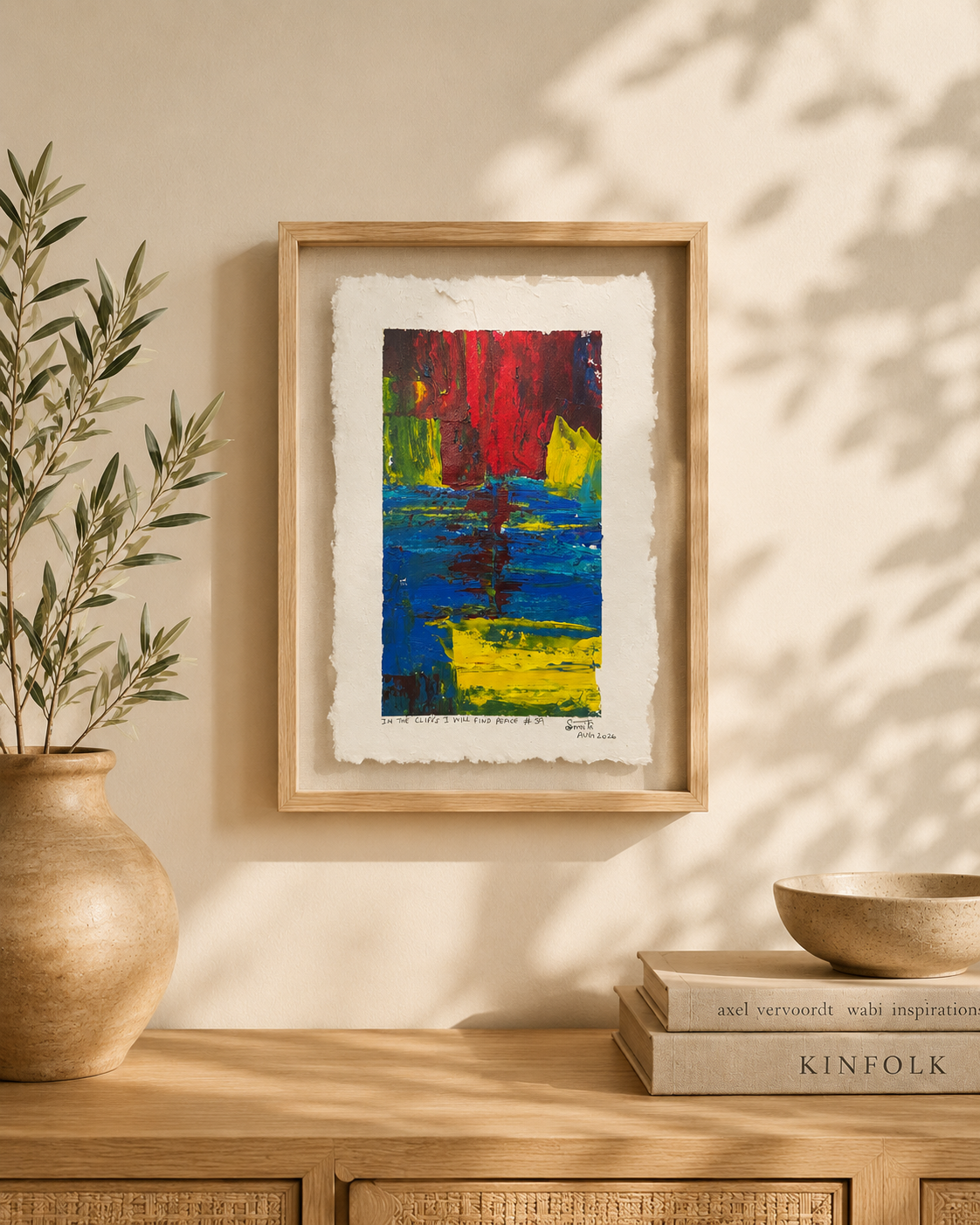 In the cliffs I will find peace #59 - Artist Acrylic Painting (frame not included)