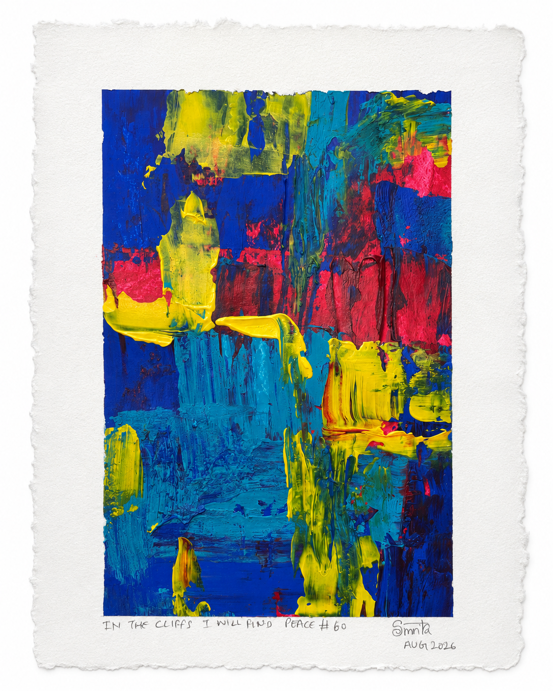 In the cliffs I will find peace #60 - Artist Acrylic Painting (frame not included)