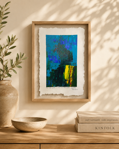 In the cliffs I will find peace #61 - Artist Acrylic Painting (frame not included)