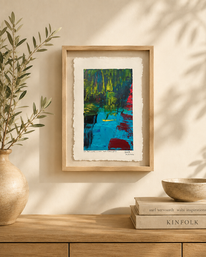 In the cliffs I will find peace #62 - Artist Acrylic Painting (frame not included)