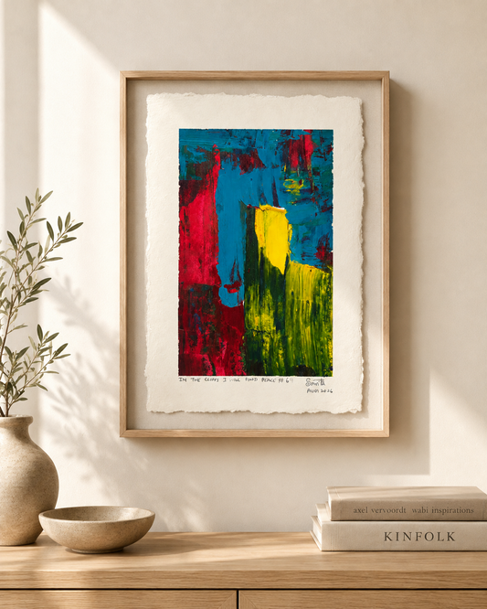 In the cliffs I will find peace #63 - Artist Acrylic Painting (frame not included)