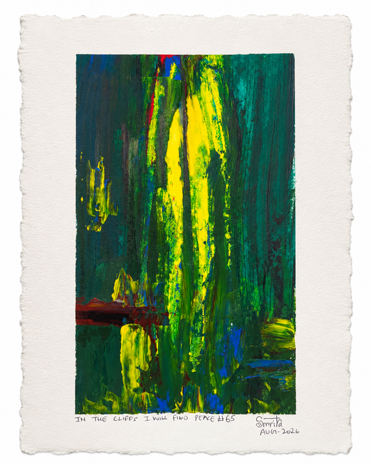 In the cliffs I will find peace #65 - Artist Acrylic Painting (frame not included)