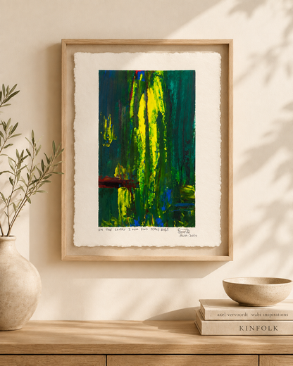 In the cliffs I will find peace #65 - Artist Acrylic Painting (frame not included)