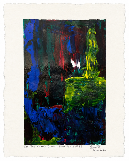 In the cliffs I will find peace #66 - Artist Acrylic Painting (frame not included)