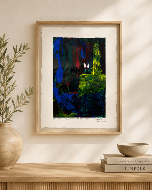 In the cliffs I will find peace #66 - Artist Acrylic Painting (frame not included)
