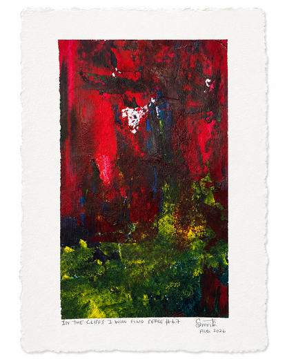 In the cliffs I will find peace #67 - Artist Acrylic Painting (frame not included)
