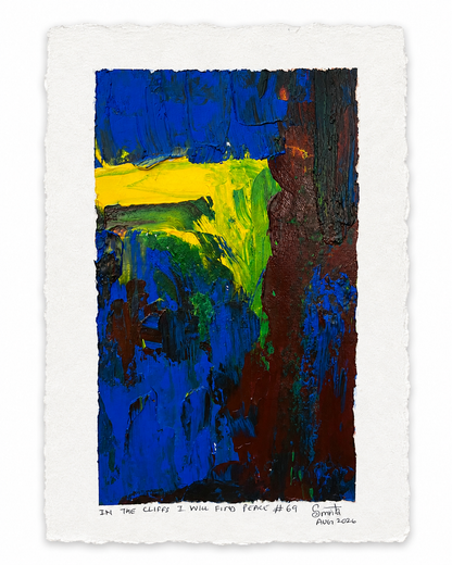 In the cliffs I will find peace #69 - Artist Acrylic Painting (frame not included)
