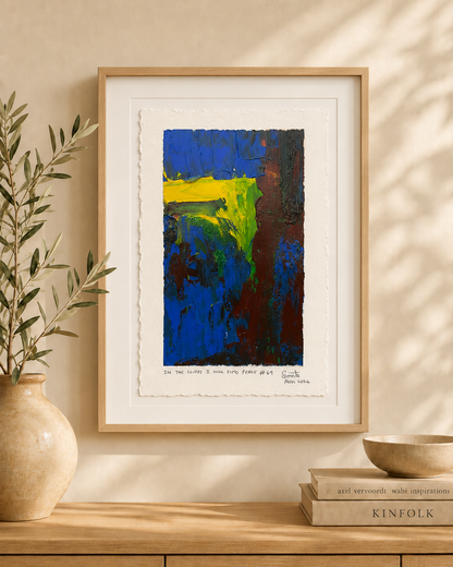 In the cliffs I will find peace #69 - Artist Acrylic Painting (frame not included)