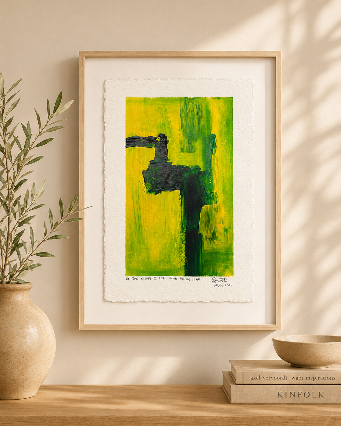 In the cliffs I will find peace #70 - Artist Acrylic Painting (frame not included)