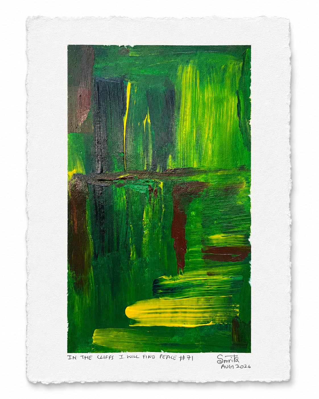 In the cliffs I will find peace #71 - Artist Acrylic Painting (frame not included)